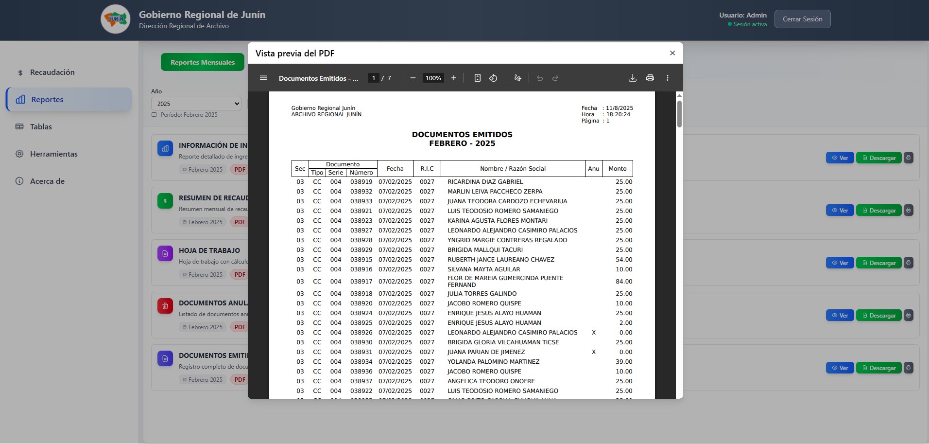Modulo de Recaudación 2